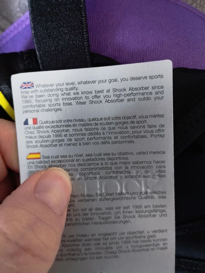 Brassière de sport shock absorber neuve - photo numéro 3