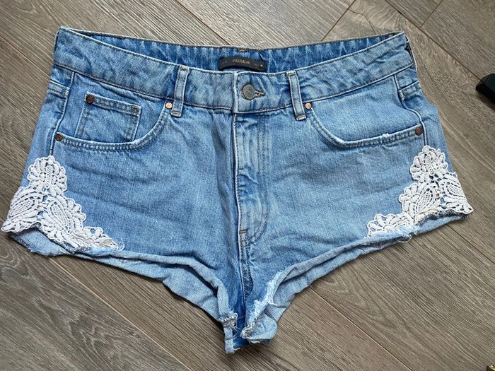 Short jean dentelle 40