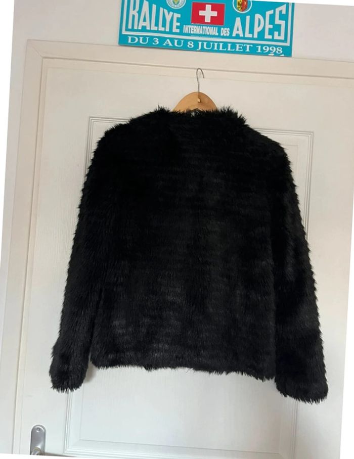 Veste en fausse fourrure noire - Pimkie - XS - photo numéro 3