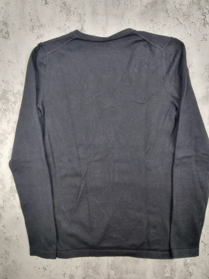 Pull fin col V Tommy Hilfiger noir – Taille S Femmes (mesures en photos) - photo numéro 4