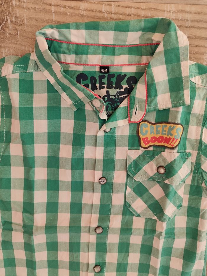 Chemise creeks 36 mois vert a carreaux - photo numéro 2