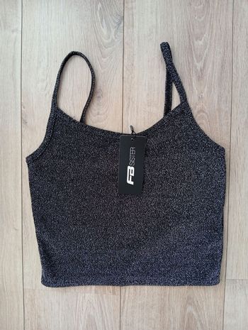 Débardeur argenté t36 neuf