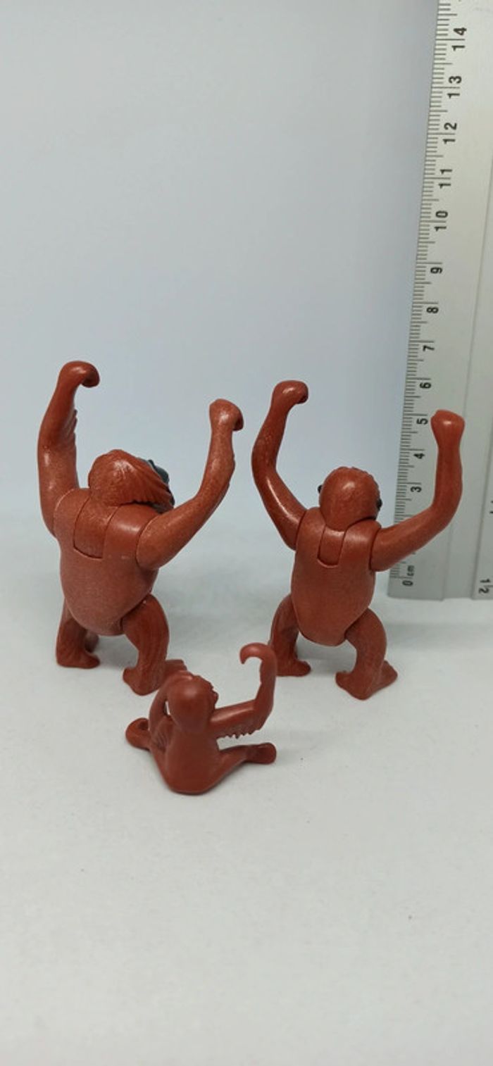 Orangs outans avec bébé playmobil - photo numéro 3
