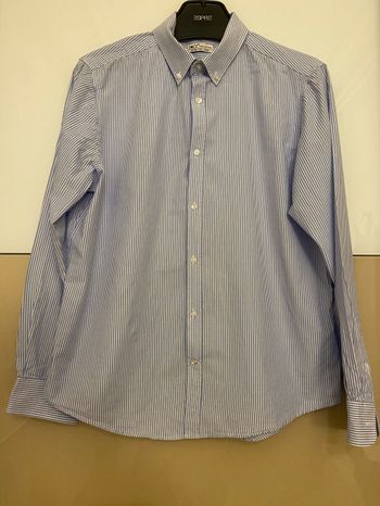 Chemise bleue à rayures homme L