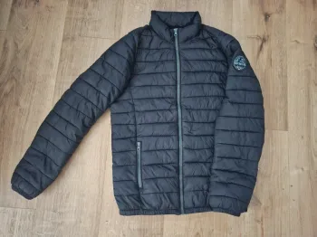 Doudoune bleue marine avec capuche