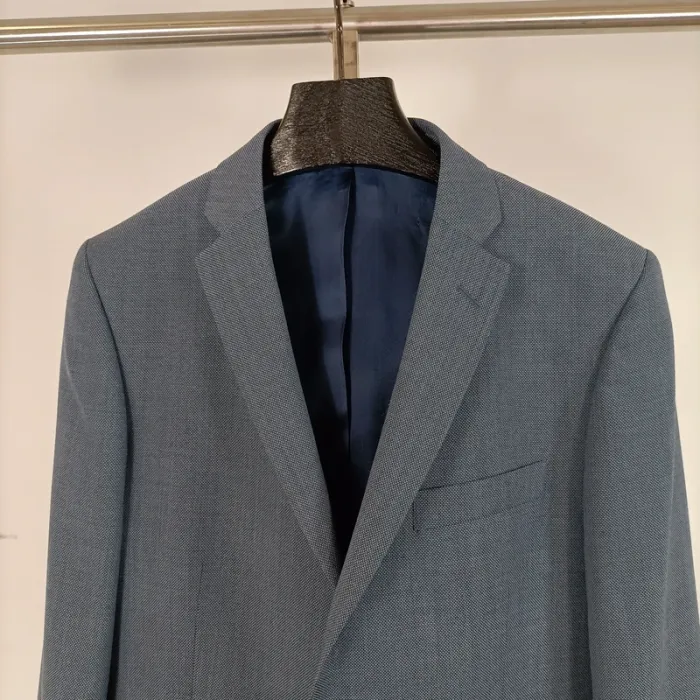 Veste de costume bleue coupe regular Griffe Noire - Taille 50 A476 - photo numéro 2