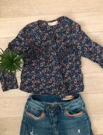 Chemise fille bleu Zara