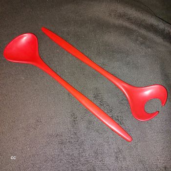 Couverts à salade design danois Rosti