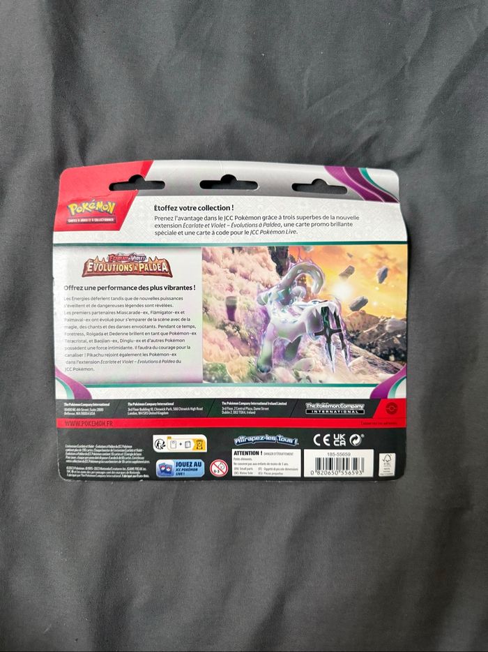 Tripack Pokémon Écarlate et Violet EV02 Évolutions à Paldea – Promo Forgerette – Neuf - photo numéro 2