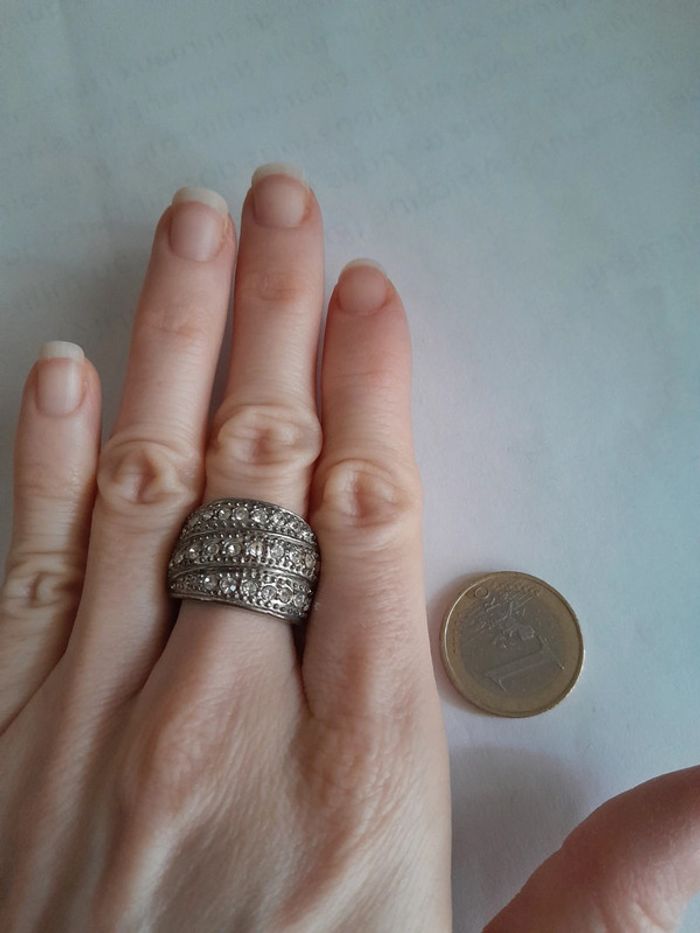 Magnifique bague vintage authentique strass - photo numéro 3