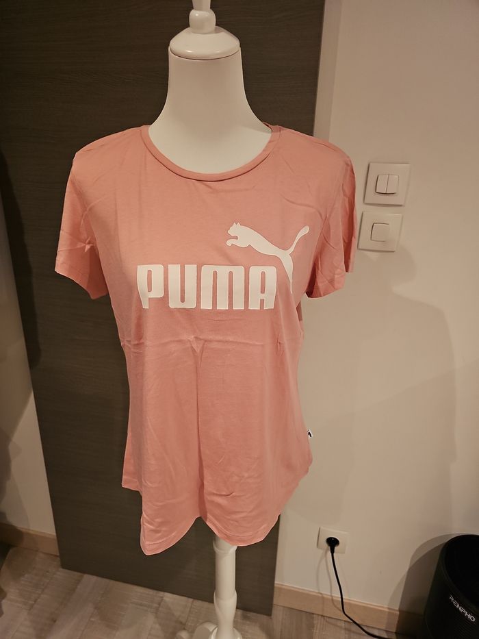👚 t shirt PUMA rose corail femme XL sport casual 👚