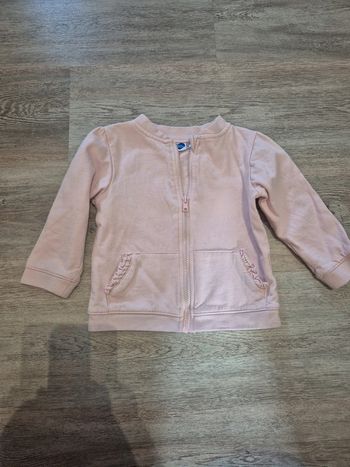 Gilet veste rose pâle