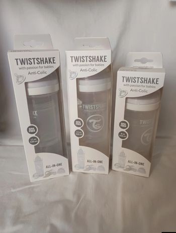 Lot biberon blanc twistshake 330ml 260ml