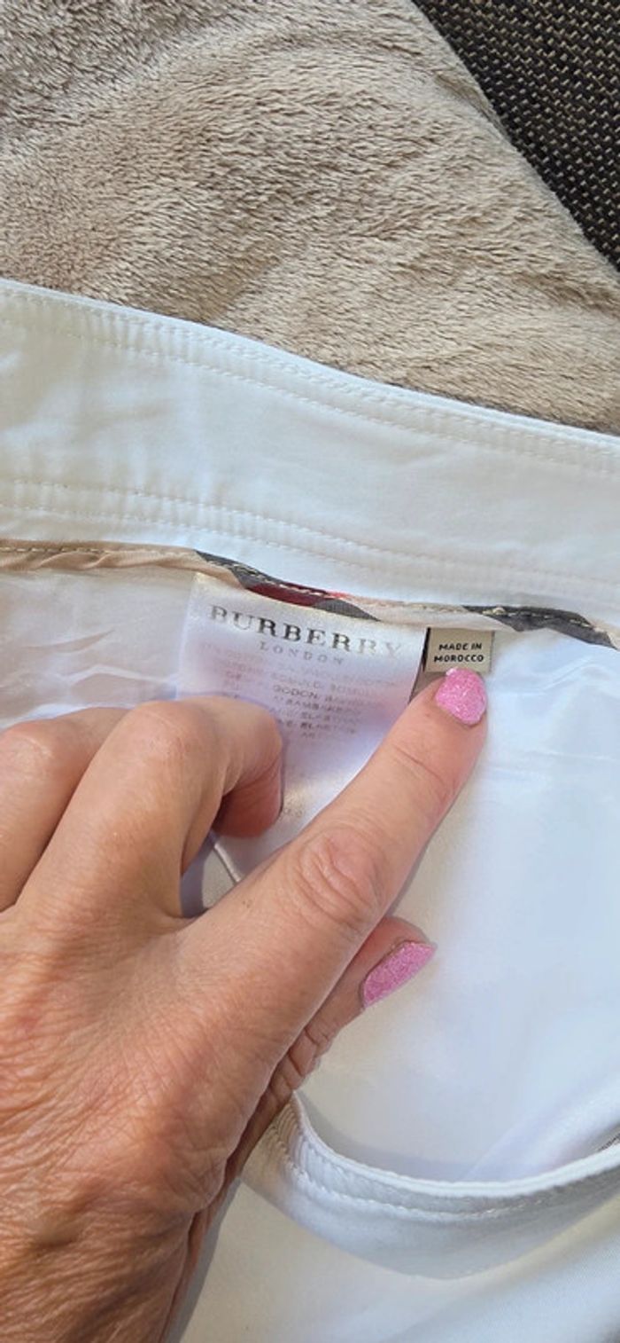 Pantalon Burberry London Blanc avec étiquettes - photo numéro 13