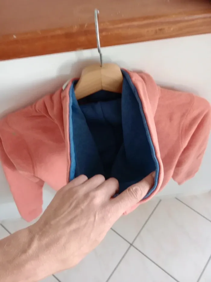 Sweat à capuche garçon 12 14 corail c87 - photo numéro 6
