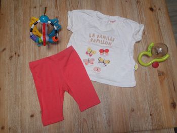 ensemble 2 pièces haut et legging - motif la famille papillon