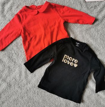 Lot de 2 t-shirts ML Kiabi 6 mois