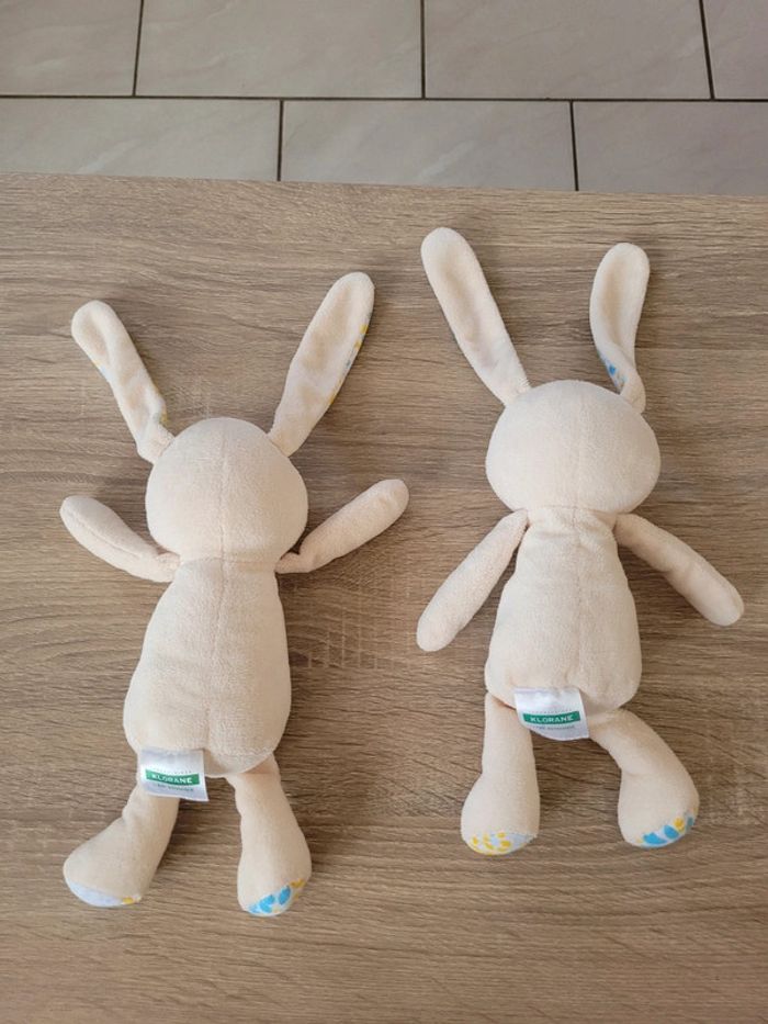 Lot de 2 doudous lapins - photo numéro 2