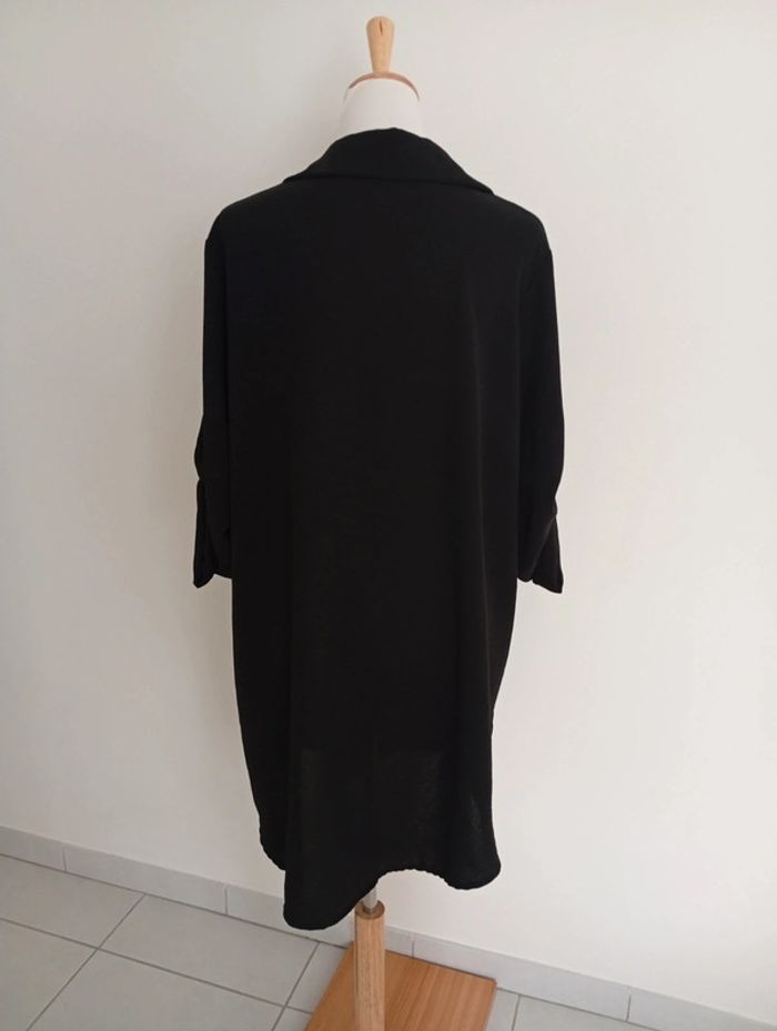 Robe "chemise" fluide noire taille unique - photo numéro 2