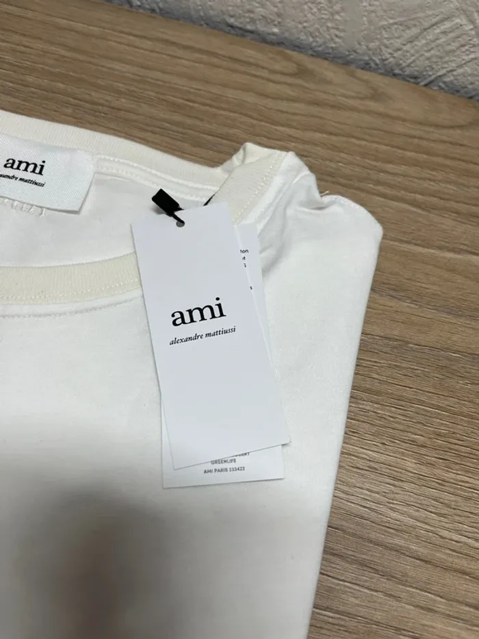T-shirt Ami Paris - couleur blanc - taille M - photo numéro 4