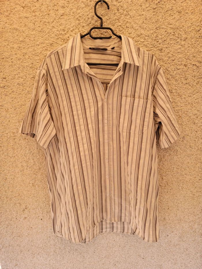 Chemise vintage à rayures ethnique tie and dye grunge légère