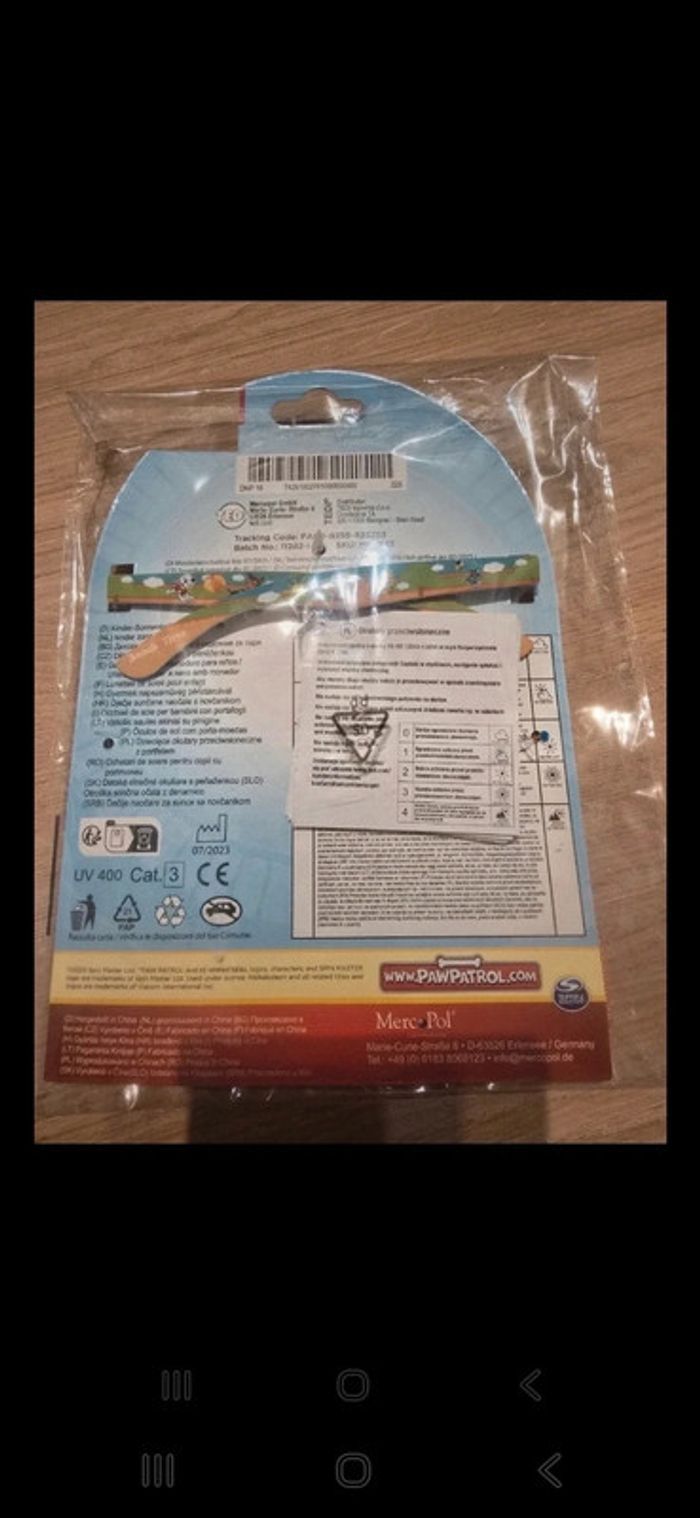 Lunette de soleil paw patrol + porte monaie neuf - photo numéro 2