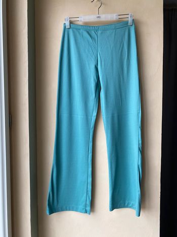 Pantalon satiné évasé vert pastel vintage Mariner M