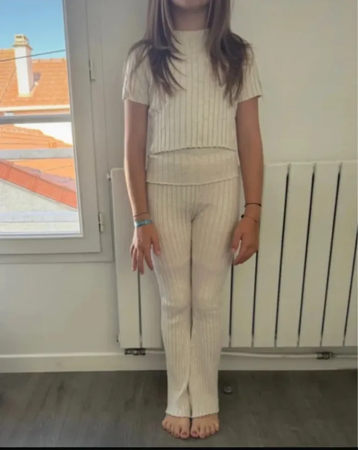 pantalon beige flare 8/9 ans H&M - photo numéro 7