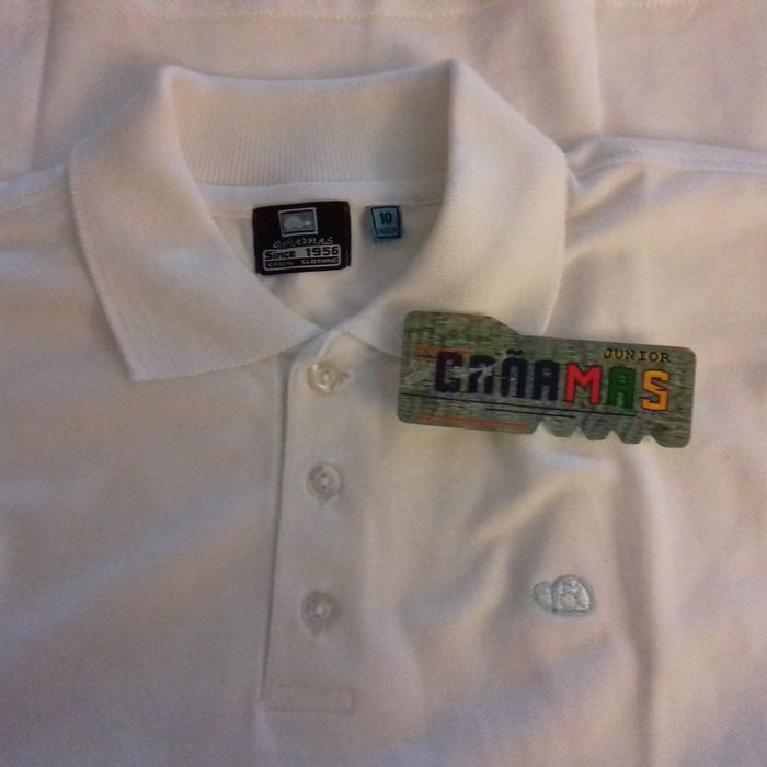 Polo blanc manches longues - Canamas pour Tobogan - T.10ans - Neuf - photo numéro 3