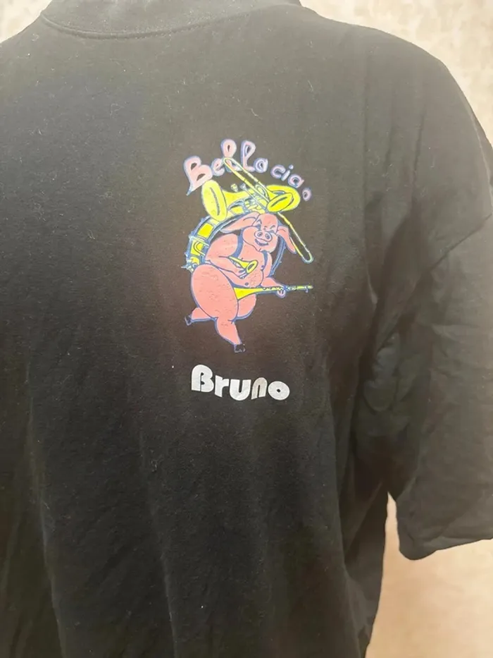 T shirt taille XL personnaliser "Bruno" bellaciao marque clique - photo numéro 2