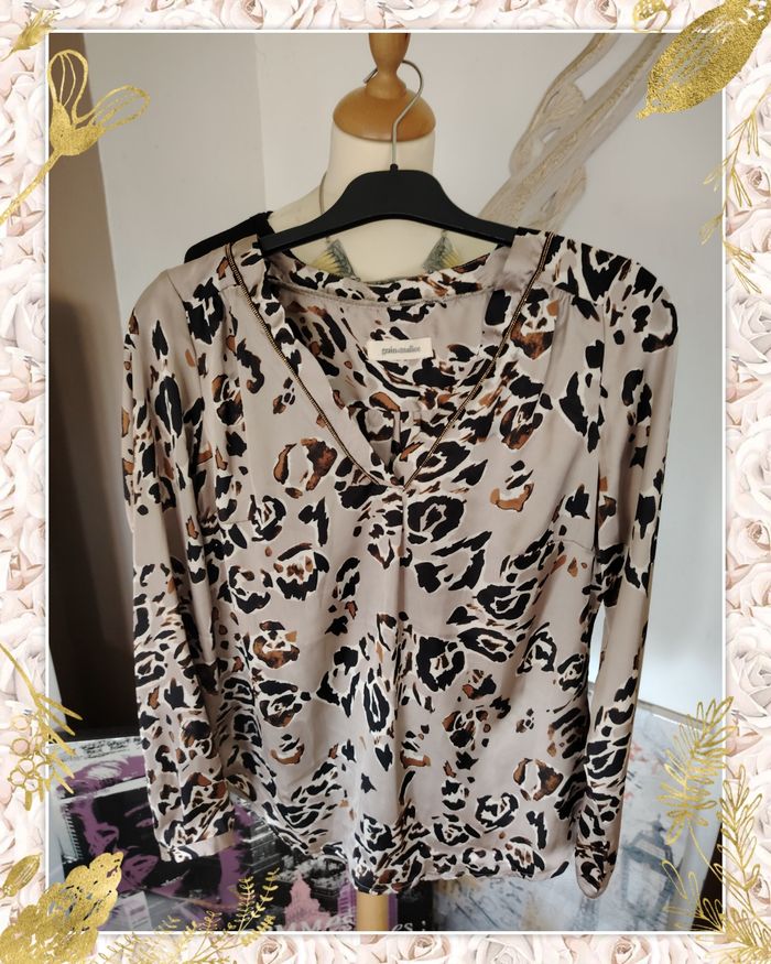 Blouse satinée léopard Grain de Malice