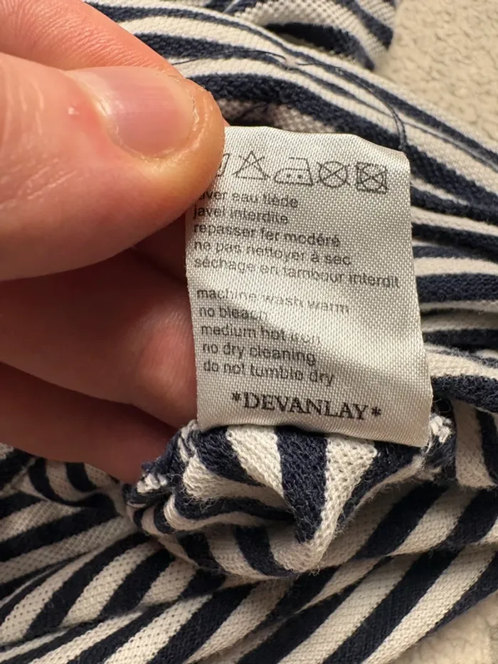 Polo à rayures Lacoste | Bleu marine et blanc | Taille XXL - photo numéro 8
