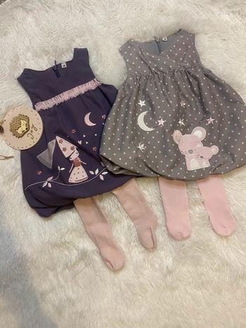 Lot robe fille épaisse collant