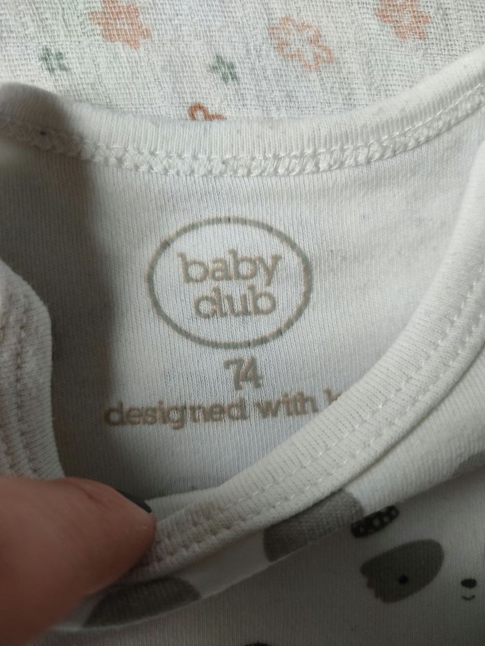 Lot de 2 bodies manches longues Baby Club - Taille 9 mois - Très bon état général - photo numéro 5