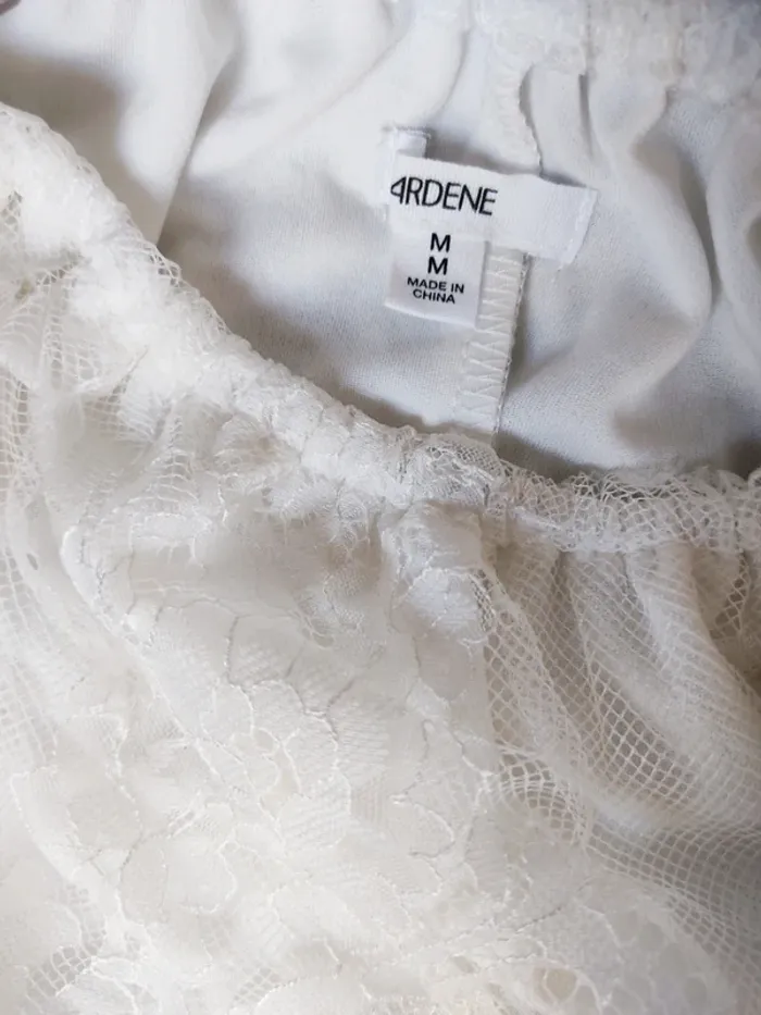 Haut blanc femme dentelle neuf 38 M Ardene style Vintage - photo numéro 7
