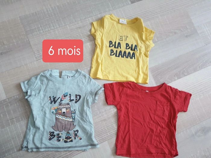 Lot tee shirt 6 mois