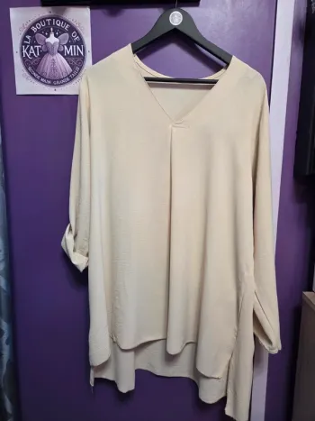 Blouse manches longues retroussables T52