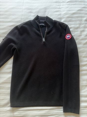 Canada Goose pull demi-zip noir / sweater homme / fleece half zip / pull hiver luxe / col zippé