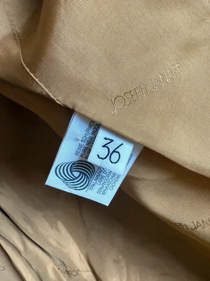 Veste en bon état taille 36 camel / moutarde Joseph janard - photo numéro 7