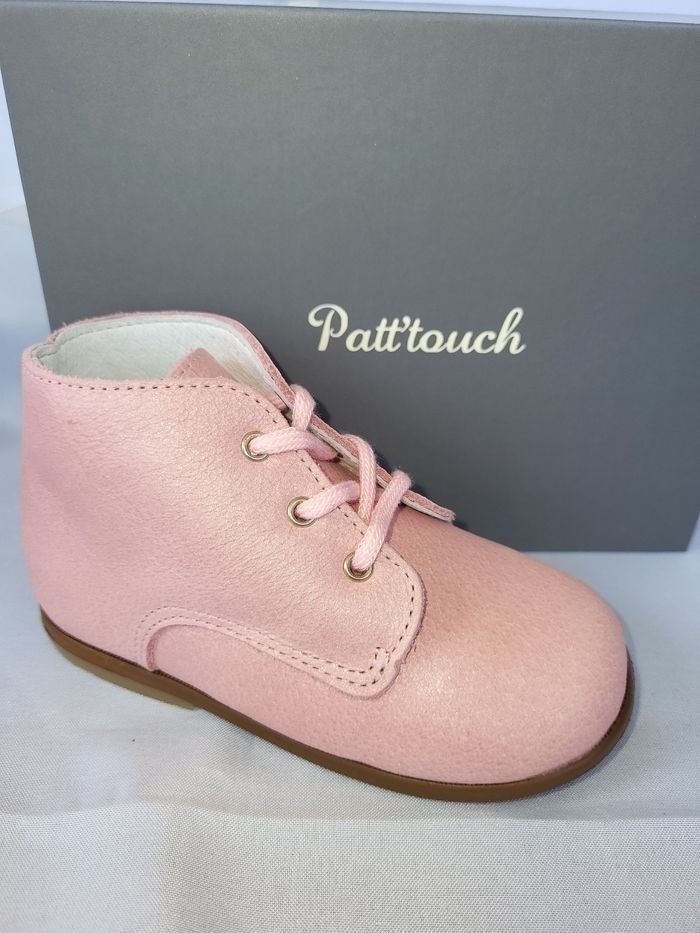 Bottines fille en cuir rose Point 20 Made in France 🇨🇵