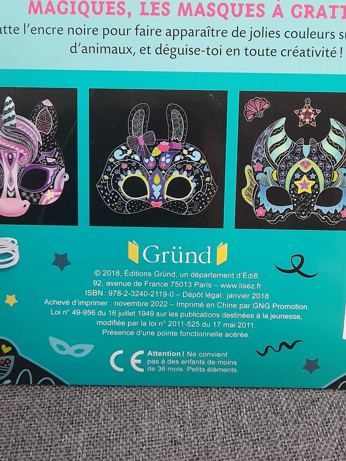 Loisirs créatifs : Mes créations Masques à gratter Neuf Grund - photo numéro 6