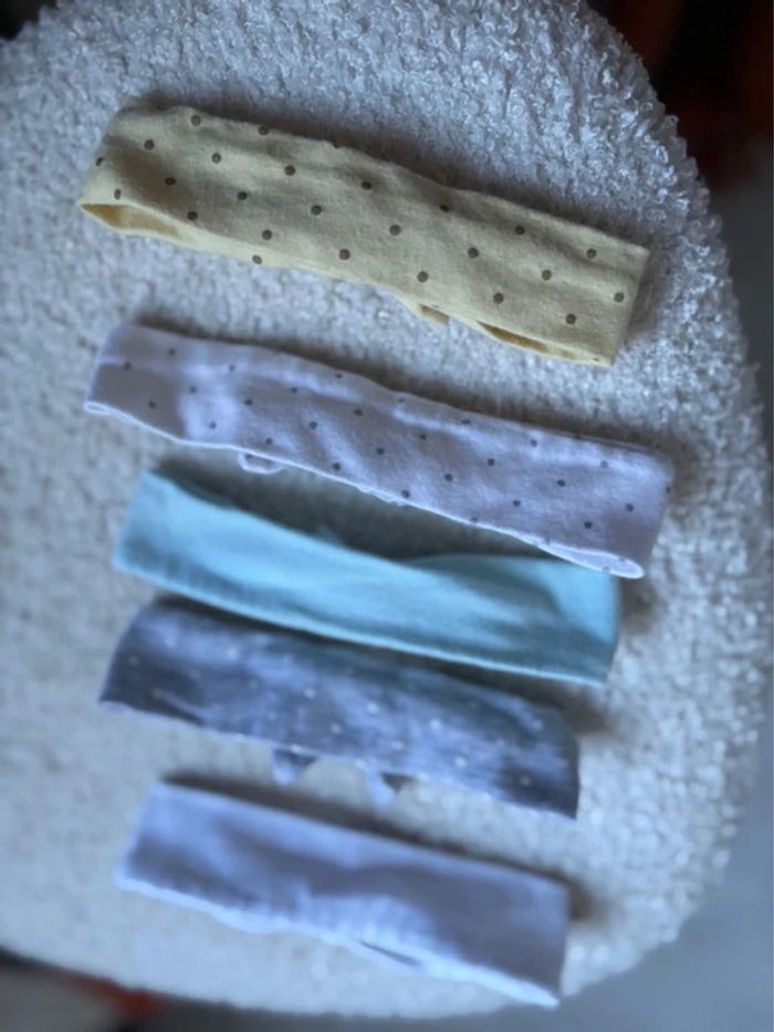 Lot de 5 Bandeaus bébé 0/6mois - photo numéro 4