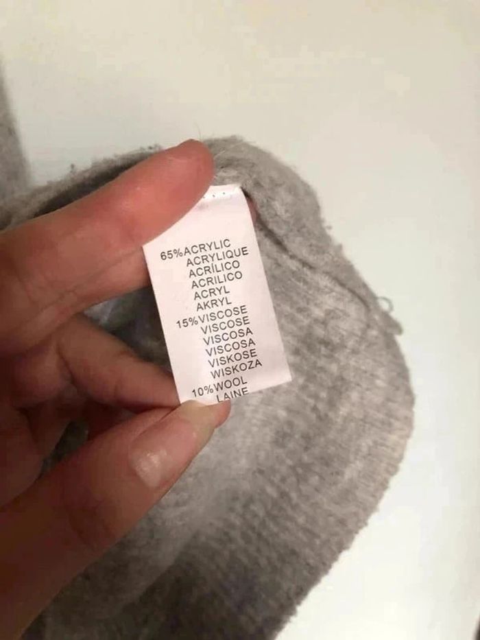 Robe pull en mailles gris clair - photo numéro 4