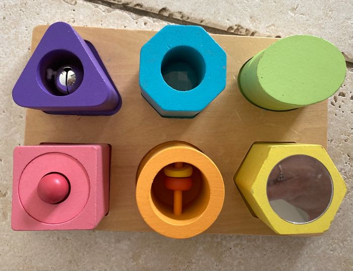 Puzzle bois cubes sensoriels Janod - photo numéro 3