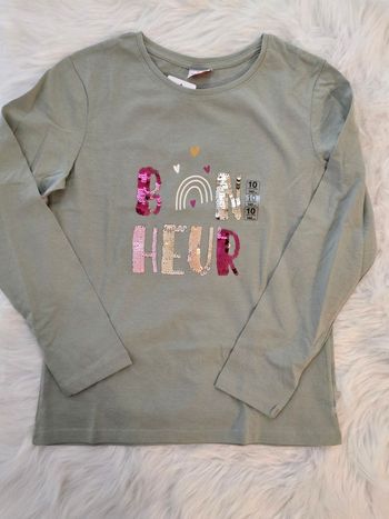 Neuf (non porté)🤩😍🩷🩷 teeshirt ML 10 ans fille 🌺🩷💥