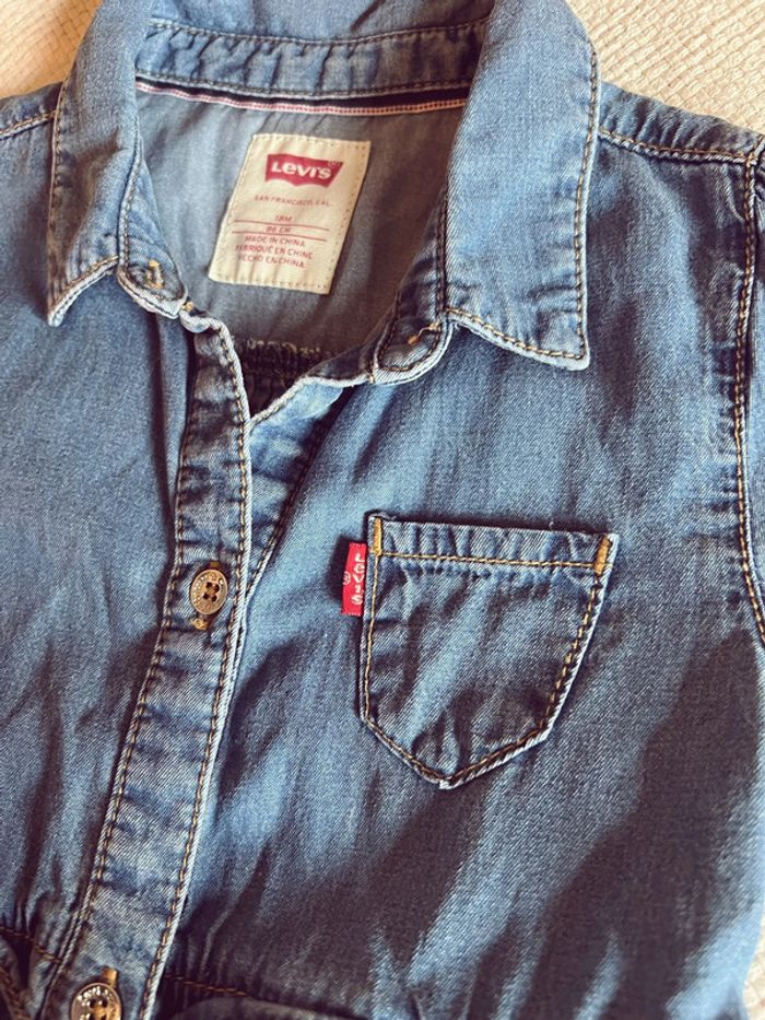 Robe jean levis manches longues 86 cm 18 mois - photo numéro 3