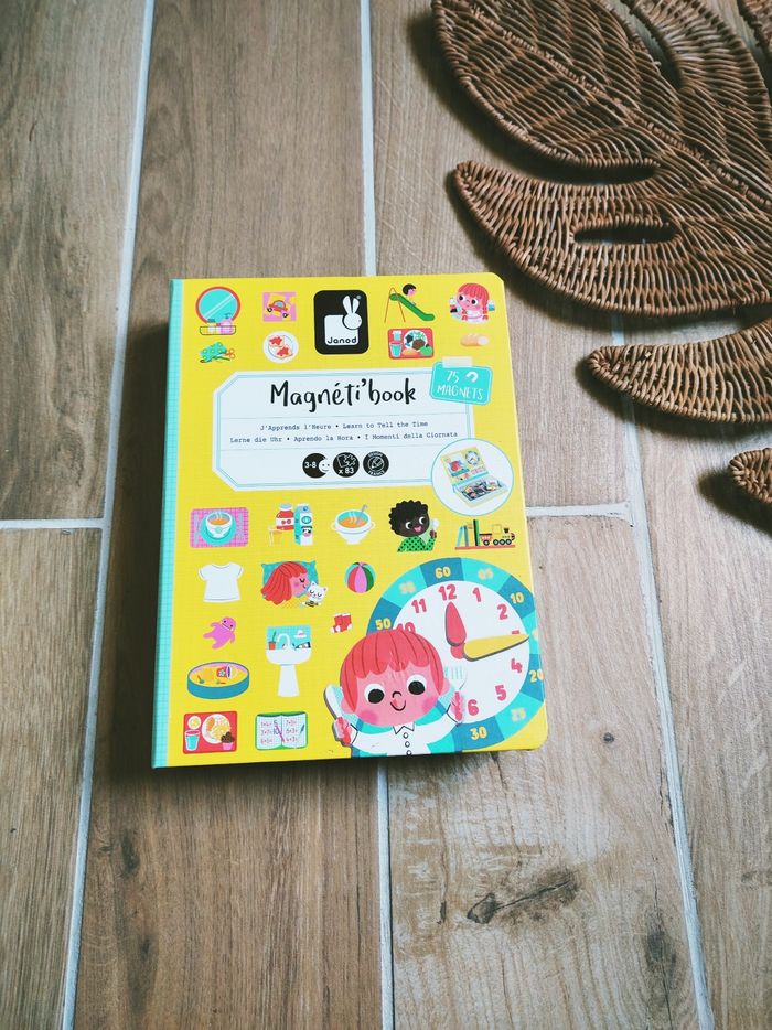🧩Coffret Magneti' book j'apprends l'heure magnetique /aimanté marque Janod - photo numéro 4