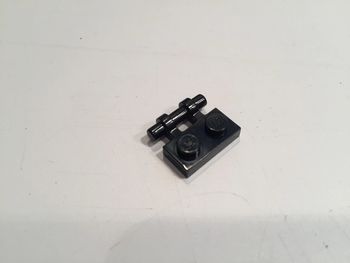 lot x2 Plaque 1x2 poignée barre noir 2540 pièce détachée Lego #A14