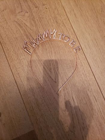 Serre tête baby shower rose gold