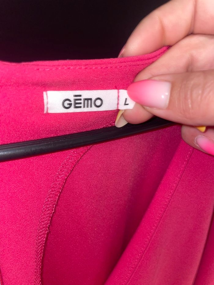 Robe courte manche longue rose - photo numéro 2
